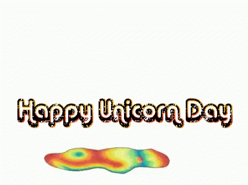 Happy Unicorn Day Rainbow GIF