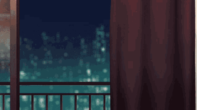 a girl with red hair and blue eyes is peeking out of a window