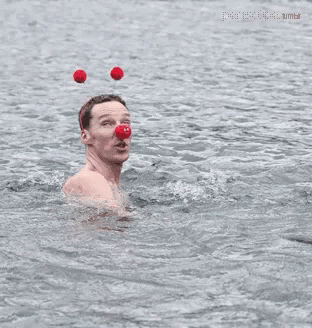 Swimming Benedict Cumberbatch GIF - Swimming Benedict Cumberbatch Rednose GIFs
