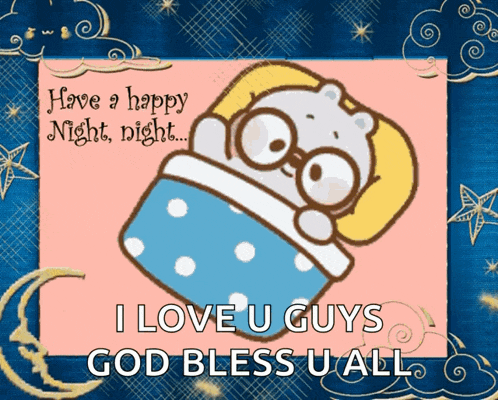 a greeting card that says have a happy night night