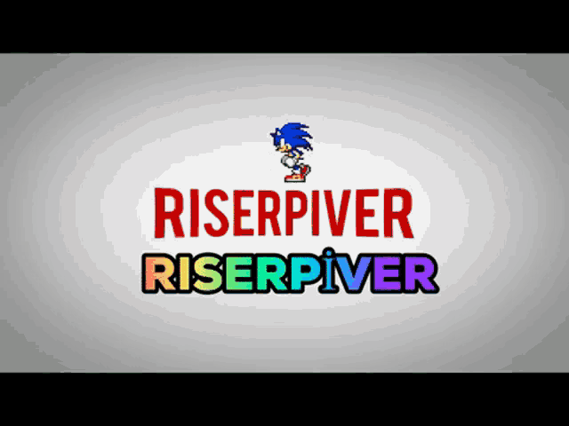 a logo for riserpiver with a pixelated sonic
