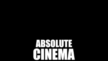 a black and white drawing of a girl with the words " absolute cinema " on the bottom
