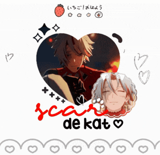 a heart with a picture of a man in it and the words scar de kat