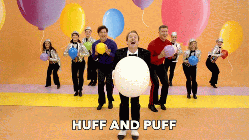 Huff And Puff Blow Your Balloon Balloons GIF - Huff And Puff Blow Your Balloon Huff And Puff Balloons GIFs