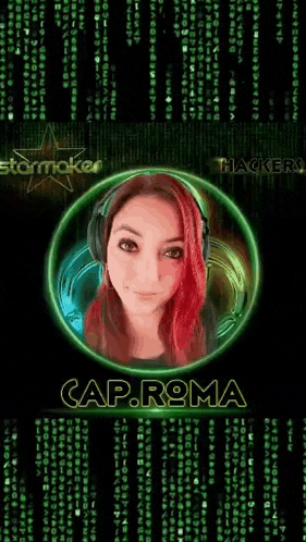 a picture of a woman with headphones and the name cap roma