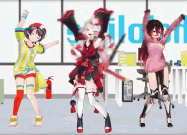 Hololive Dancing Hologra GIF - Hololive Dancing Hologra Ayame Nakira GIFs