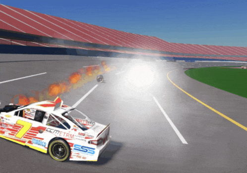 a race car with the number 7 on the side of it