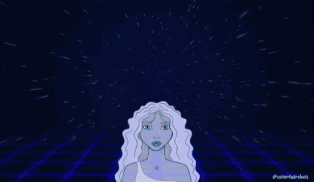 a cartoon of a woman standing in front of a sign that says level up