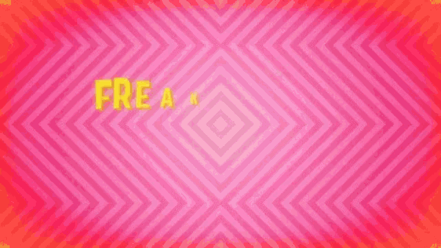 the word freakout that clip so sick is on a pink and orange background