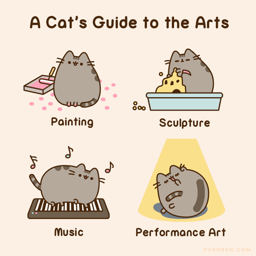 A Cat'S Guide To The Arts Pusheen GIF - A Cat'S Guide To The Arts Pusheen Pusheen Cat GIFs