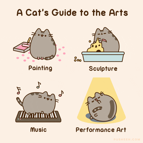 a cat 's guide to the arts includes painting music and sculpture