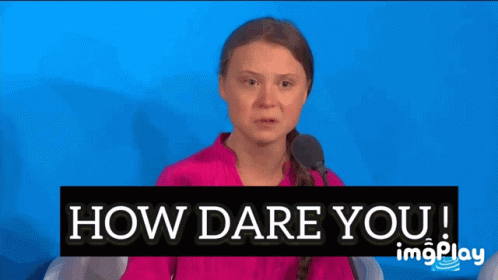 How Dare You Greta Thunberg GIF - How Dare You Greta Thunberg Rage GIFs
