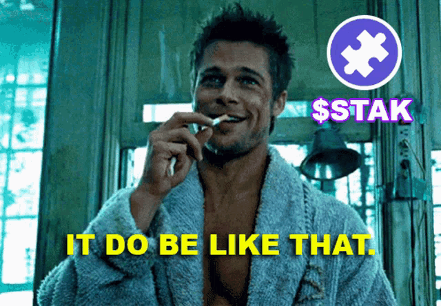 a picture of a man brushing his teeth with the words it do be like that