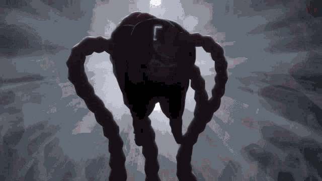 a silhouette of a monster with the letter g on it