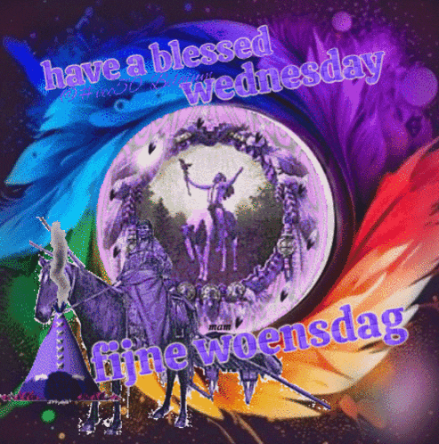 have a blessed wednesday is written on a purple background