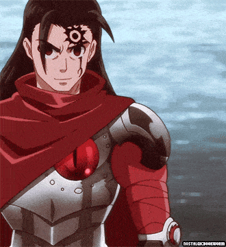 a cartoon of a man with a red scarf around his neck and the words nostalgiabookworm below him