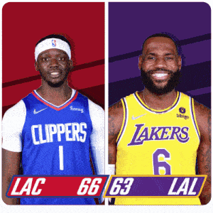 two basketball players from the clippers and lakers