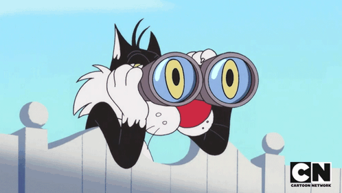 Espiando Silvestre GIF - Espiando Silvestre Looney Tunes GIFs