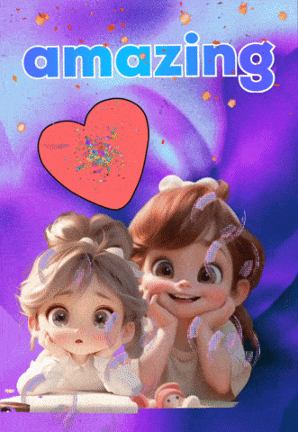 a poster with two little girls and the words amazing on it