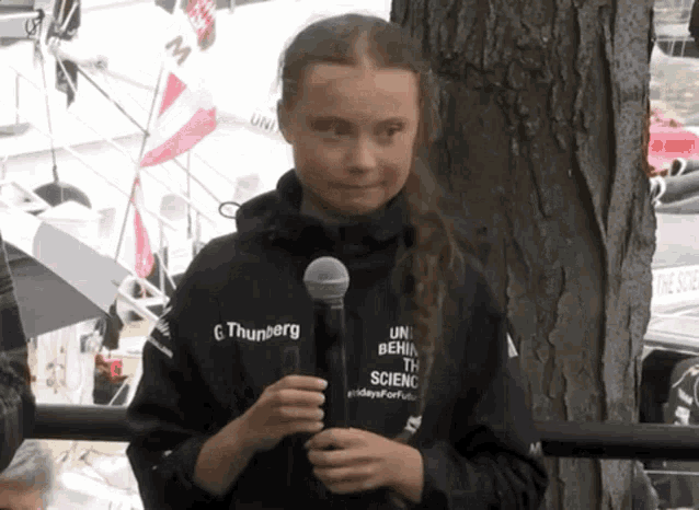 Greta Thunberg Microphone GIF - Greta Thunberg Microphone No GIFs