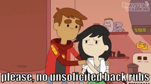 Bravest Warriors Please No Unsolicited Back Rubs GIF - Bravest Warriors Please No Unsolicited Back Rubs Beth Tezuya GIFs