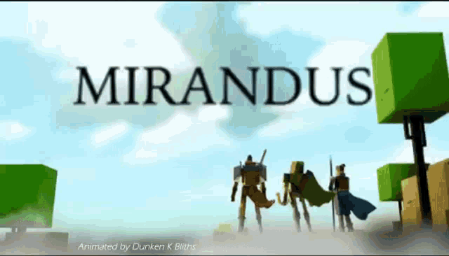 a video game called mirandus is being displayed