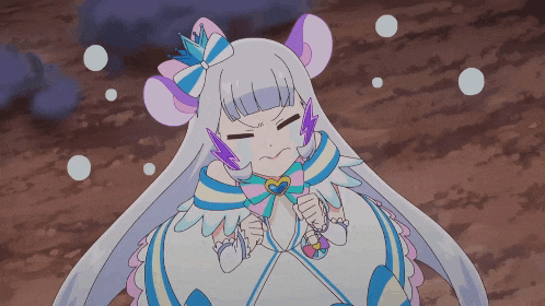 a cartoon drawing of a girl with white hair and a crown on her head