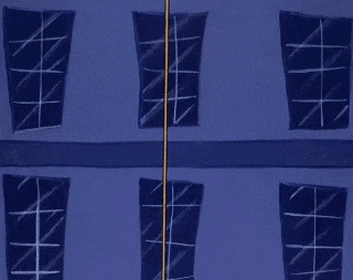 a cartoon of three ghosts hanging from a rope