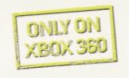 a stamp that says " only on xbox 360 " on it
