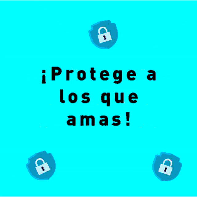 y cuida a tus hijos del contenido inadequado is written on a blue background