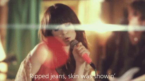 Carly Rae Jepsen Ripped Jeans GIF - Carly Rae Jepsen Ripped Jeans Call Me Maybe GIFs
