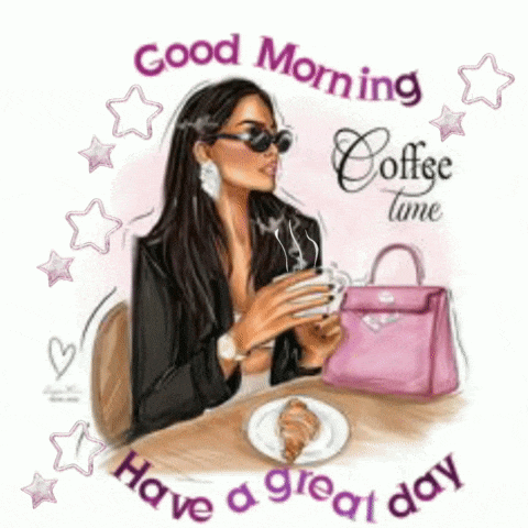 a woman is sitting at a table drinking coffee .
