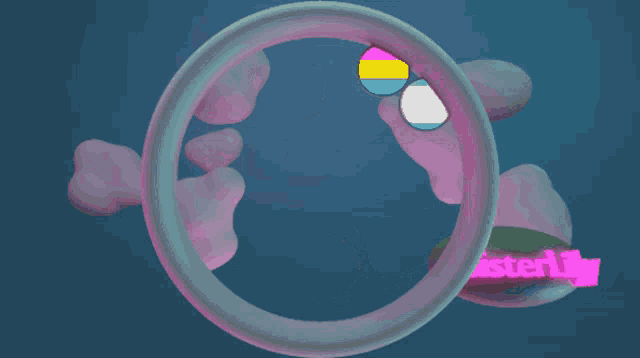 a pink circle with the word lily in the center