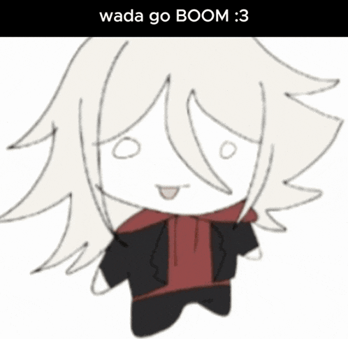 a pixel art image of an explosion with the caption ' wada go boom : 3 '