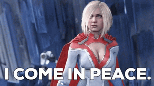Injustice2 I Come In Peace GIF - Injustice2 I Come In Peace Power Girl GIFs
