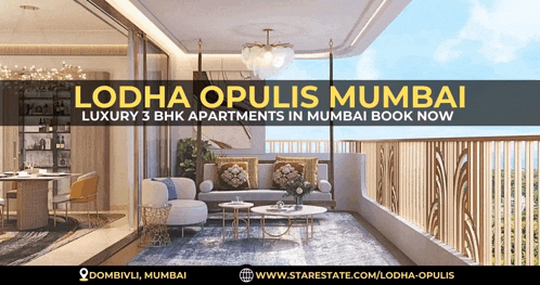 an ad for lodha opolis mumbai luxury 3 bhk apartments in mumbai book now