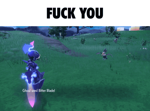 a screenshot of a video game says " fuck you "