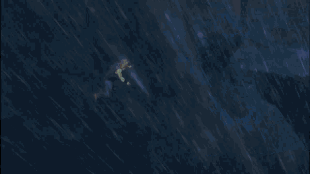a close up of a person 's hand holding a lightning bolt in a cartoon .