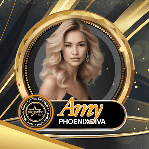 a picture of a woman with the name amy phoenix diva on it