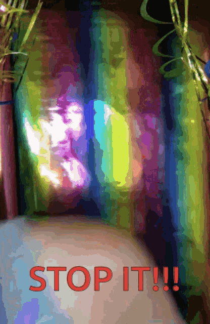 a colorful background with the words stop it in red letters