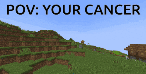 a screenshot of a video game with the words " pov : your cancer " at the top