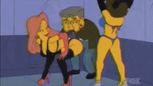 a cartoon of a man and two women with fox written on the bottom