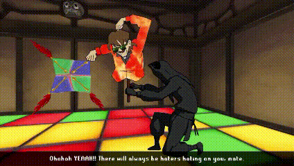 a screenshot of a video game that says ohhhh yeahh there will always be haters hating on you mate .