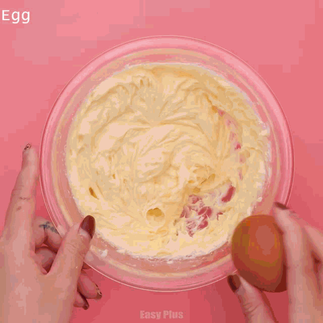 a bowl of crumbs has easy plus written on the bottom
