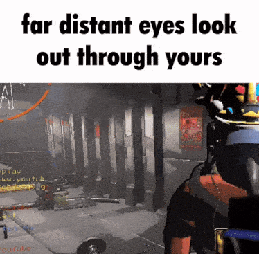 Lethal Company Far Distant Eyes Look Out Through Yours GIF - Lethal Company Far Distant Eyes Look Out Through Yours A Lot Of Fucking Tags Dude GIFs