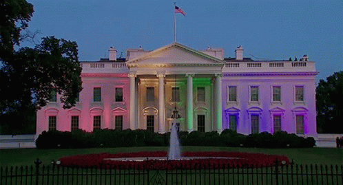 White House Gay Pride GIF - White House Gay Pride Rainbow Flag GIFs