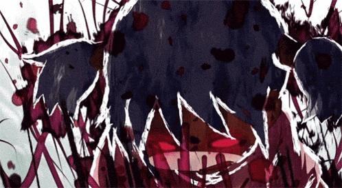 a close up of a person 's face with blood coming out of it .