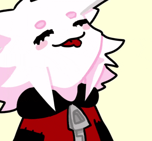 a close up of a cartoon character 's mouth with a red heart in it .