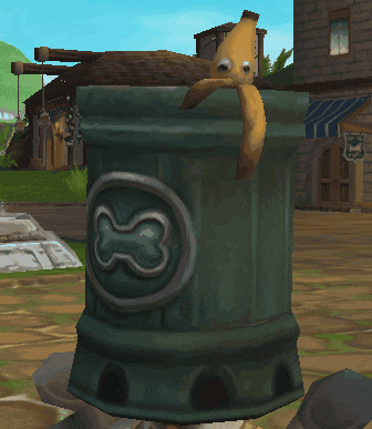 a green barrel with a bone on it in a video game