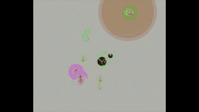 a computer generated image of a circle with a few circles around it